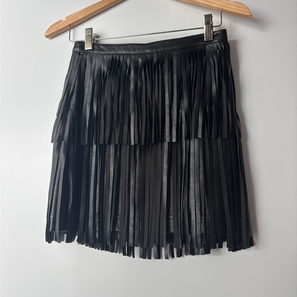 Black Fringe Skirt